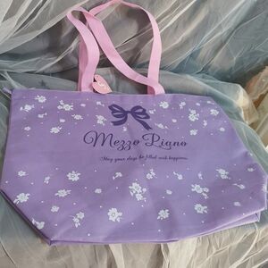 Mezzo Piano Tote Bag Purse Pastel Purple Kawaii Y2K Fashion Lolita Floral Cute